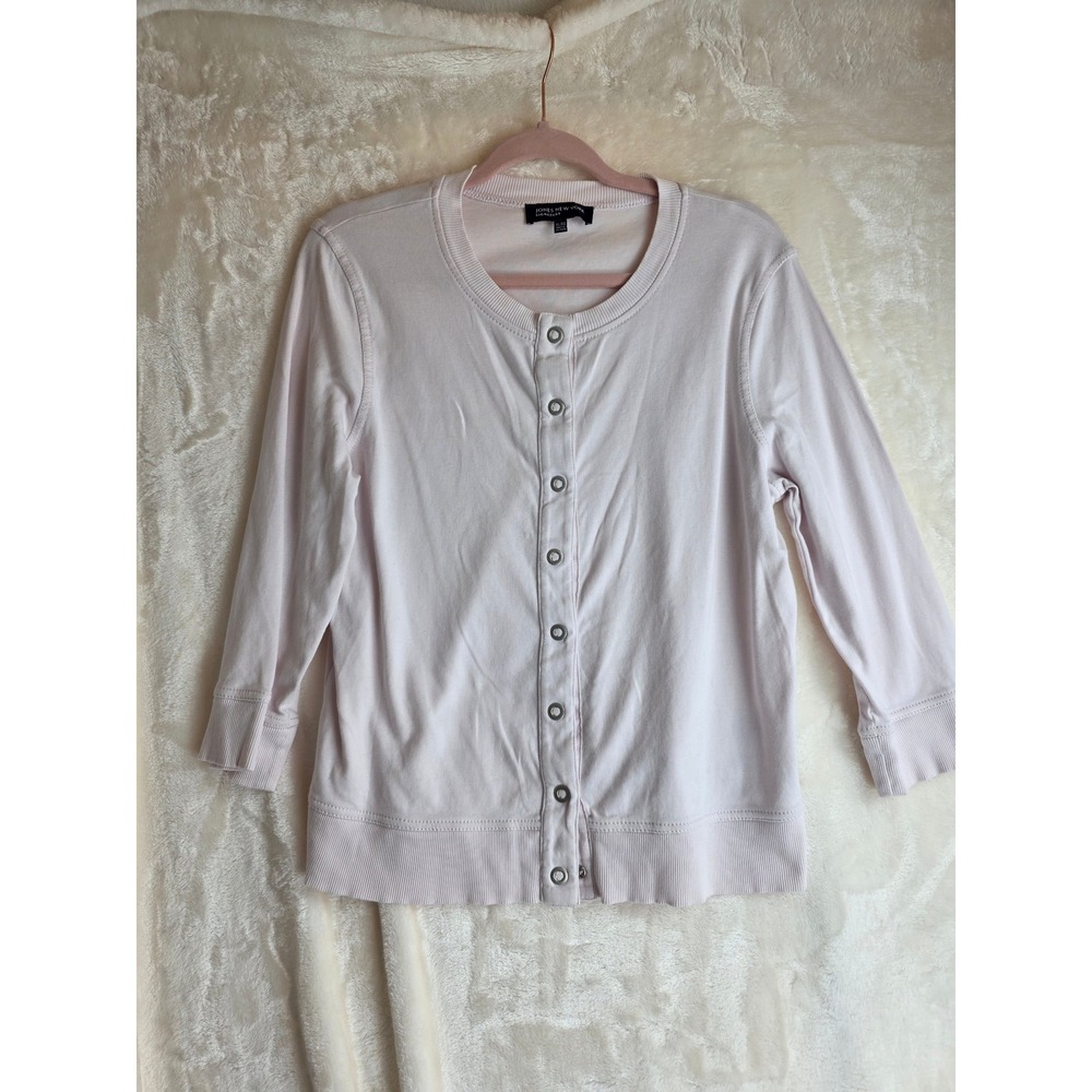 JONES NEW YORK SIGNATURE Womens Cardigan‎ Sweater XL/EG Pink Button Front